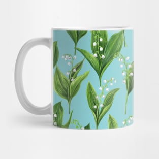 Lily of the valley on pool blue Mug